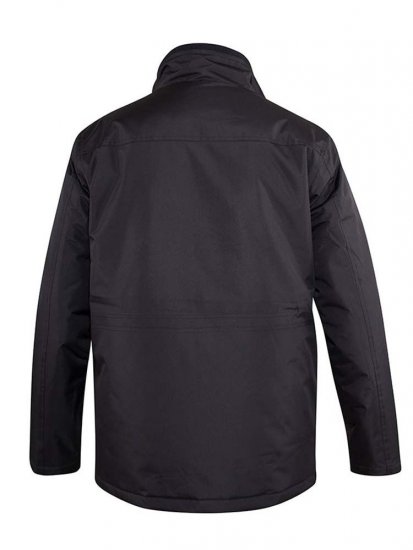 D555 Fargo Five Pocket Jacket With Ribbed Neck and Inner Quilting Black - Jakne - Moške bunde za Močnejše Postave