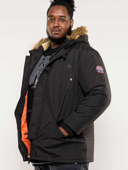 D555 Dundee Parka Jacket With Fur trimming and Teddy Fur Lined hood - Jakne - Moške bunde za Močnejše Postave