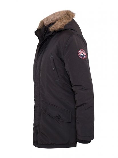 D555 Dundee Parka Jacket With Fur trimming and Teddy Fur Lined hood - Jakne - Moške bunde za Močnejše Postave