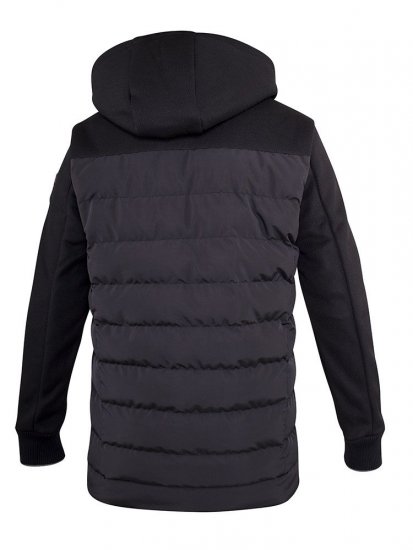 D555 Hampshire Hooded Quilted Jacket Black - Jakne - Moške bunde za Močnejše Postave