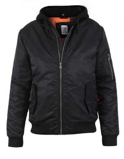 D555 Poppleford Bomber Jacket With Detachable Fleece Hood - Jakne - Moške bunde za Močnejše Postave