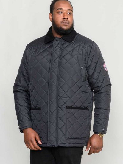 D555 Northcole Quilted Jacket Black - Jakne - Moške bunde za Močnejše Postave