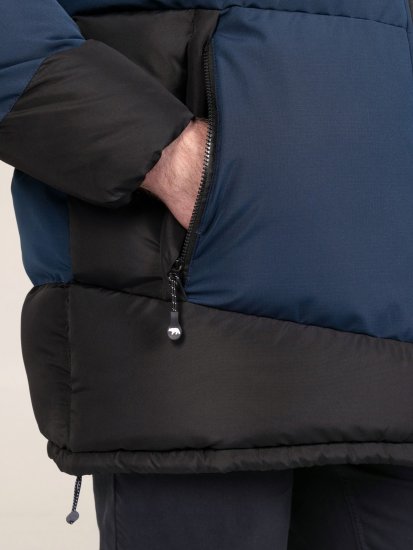 D555 Hank Ripstop Contrast Panelled Padded Hooded Jacket Mornarska - Jakne - Moške bunde za Močnejše Postave