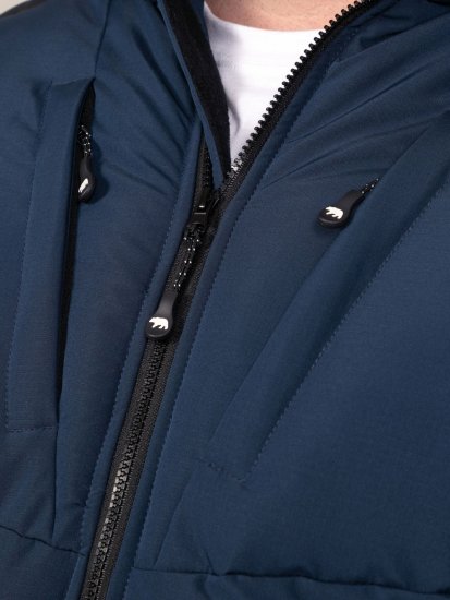 D555 Hank Ripstop Contrast Panelled Padded Hooded Jacket Mornarska - Jakne - Moške bunde za Močnejše Postave