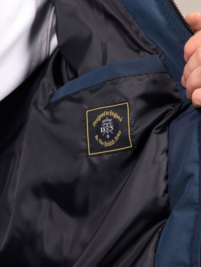 D555 Hank Ripstop Contrast Panelled Padded Hooded Jacket Mornarska - Jakne - Moške bunde za Močnejše Postave