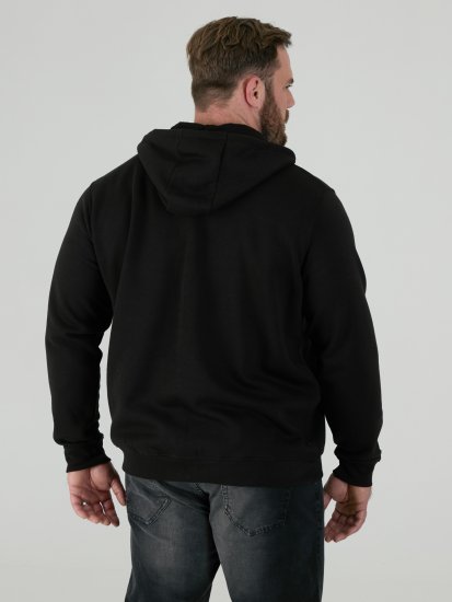 D555 Cantor Hoodie Black - Puloverji & jopice - Moški Puloverji & Jopice za Močnejše Postave