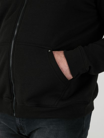 D555 Cantor Hoodie Black - Puloverji & jopice - Moški Puloverji & Jopice za Močnejše Postave