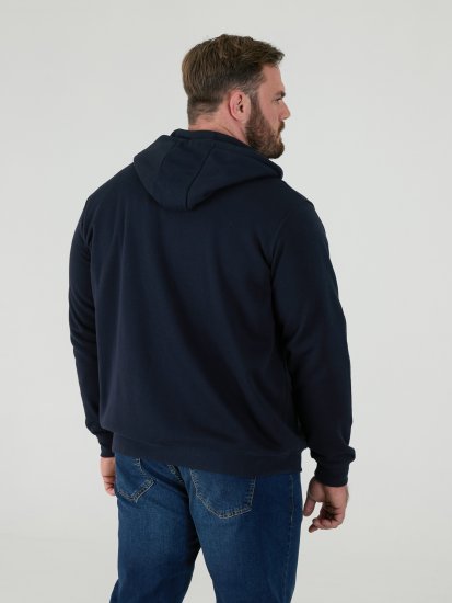 D555 Cantor Hoodie Navy - Puloverji & jopice - Moški Puloverji & Jopice za Močnejše Postave