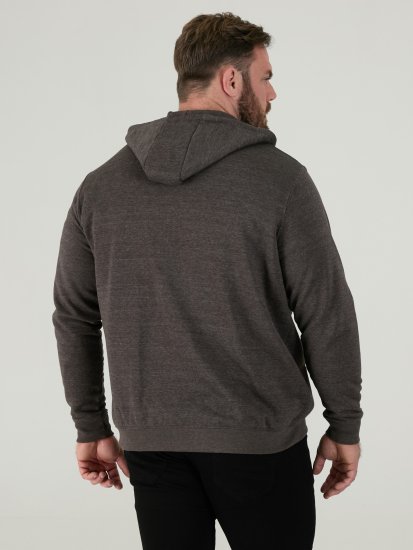 D555 Cantor Hoodie Grey - Puloverji & jopice - Moški Puloverji & Jopice za Močnejše Postave