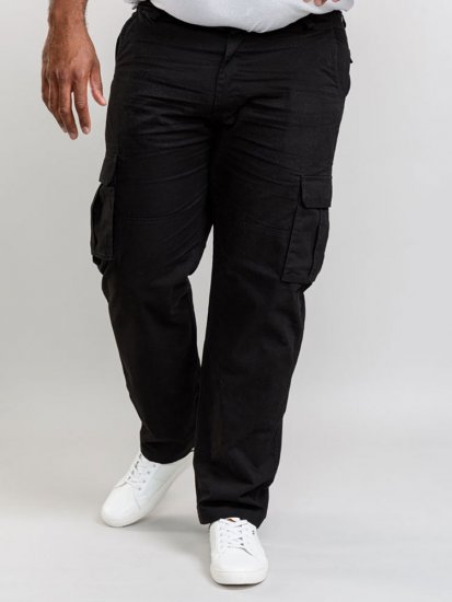 D555 Robert Cargo pants Black - Kavbojke & hlače - Moške Kavbojke in Hlače za Močnejše Postave