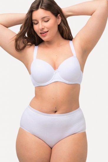 Ulla Popken 309783 Spodnjice 3 kosa Bela - Spodnjice - 