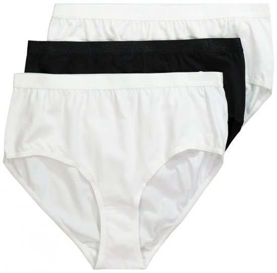 Ulla Popken 309783 Spodnjice 3 kosa Bela - Spodnjice - 