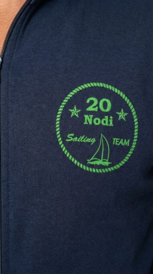 20 Nodi Ostro Stretch Fleece Cotton Tracksuit Navy - Trenirke kompleti - Moške Trenirke kompleti za močnejše postave