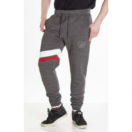D555 Willis Sweatpants Charcoal - Trenirke & kratke trenirke - Moške Trenirke za Močnejše Postave
