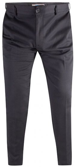 D555 Yarmouth Four Way Stretch Trouser With Flexible Waistband Black - Kavbojke & hlače - Moške Kavbojke in Hlače za Močnejše Postave