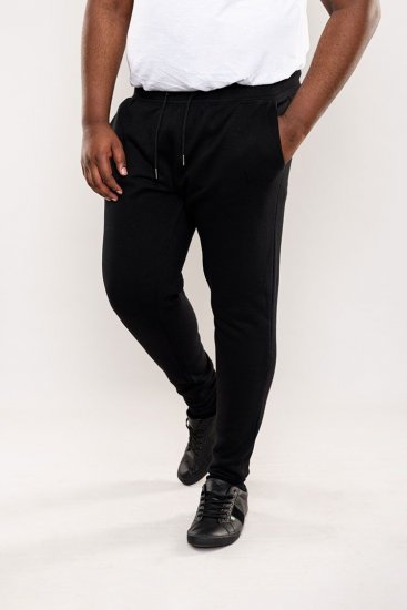 D555 Brandon Sweatpants with Tapered leg Black - Trenirke & kratke trenirke - Moške Trenirke za Močnejše Postave