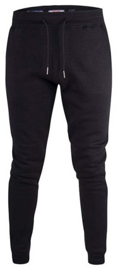 D555 Brandon Sweatpants with Tapered leg Black - Trenirke & kratke trenirke - Moške Trenirke za Močnejše Postave