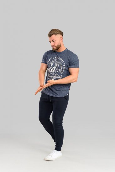 D555 Brandon Sweatpants with Tapered leg Navy - Trenirke & kratke trenirke - Moške Trenirke za Močnejše Postave