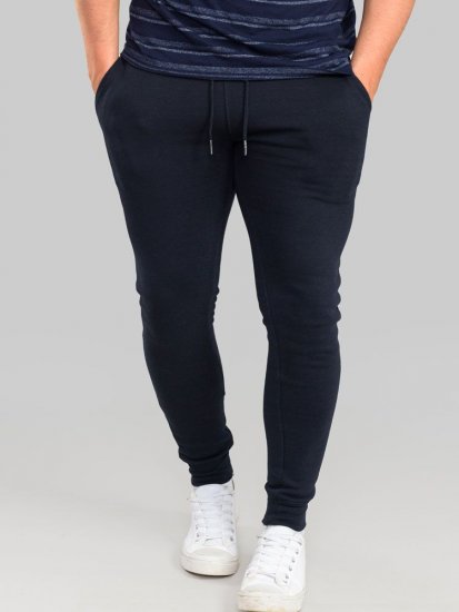 D555 Brandon Sweatpants with Tapered leg Navy - Trenirke & kratke trenirke - Moške Trenirke za Močnejše Postave