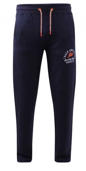D555 Chilworth Open Hem Jogger Navy - Trenirke & Kratke trenirke - Moške Trenirke za Močnejše Postave