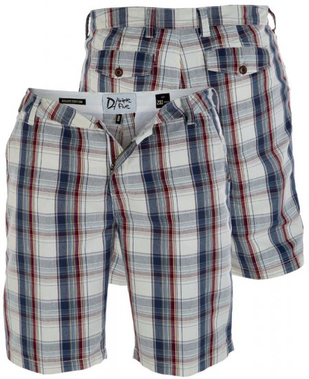 D555 Savoy Navy Shorts - Kratke Hlače - Moške Kratke Hlače za Močnejše Postave