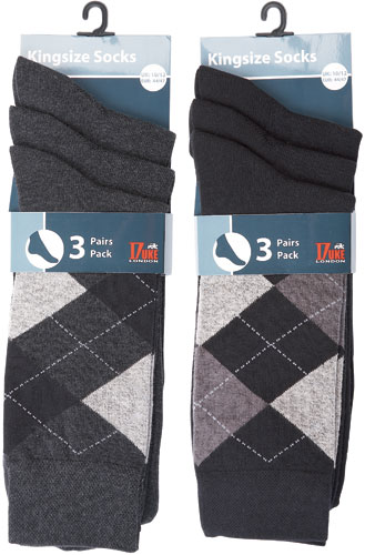 Duke London Argyle Socks 6-pack - Spodnje Perilo & Kopalne Hlače - Moško Spodnje Perilo za močnejše postave