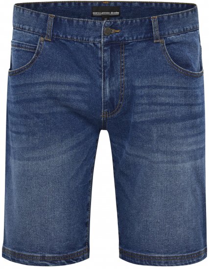 North Latitude 51336 denim kratke hlače modre - Kratke hlače - Moške Kratke Hlače za Močnejše Postave