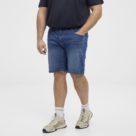 North Latitude 51336 denim kratke hlače modre - Kratke hlače - Moške Kratke Hlače za Močnejše Postave