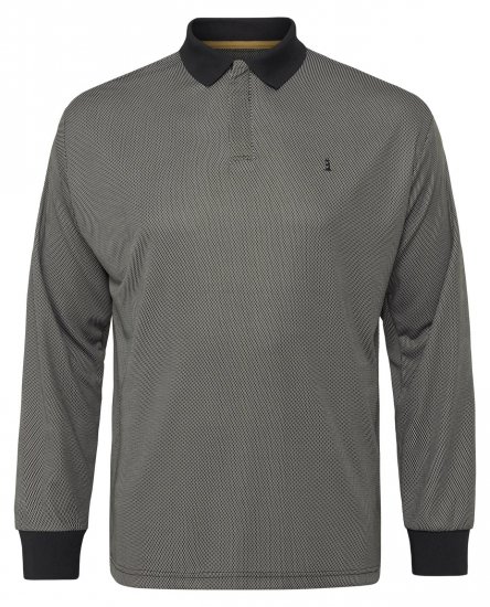North Latitude Cool Effect Polo Majica Dolgi Rokavi Črna - Polo majice - Moške Polo Majice za Močnejše Postave