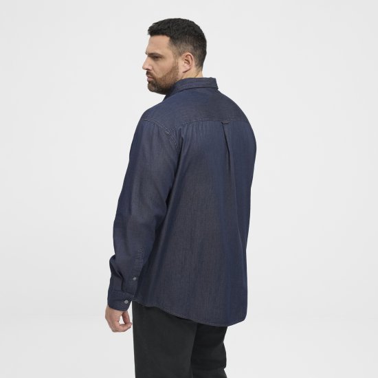 North Latitude 53139 denim srajca modra - Srajce - Moške srajce za Močnejše Postave