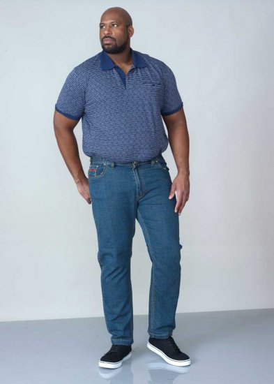 Duke Bailey Relaxed Comfort Fit Stretch Jeans With Elasticated Waist Stonewash - Kavbojke & hlače - Moške Kavbojke in Hlače za Močnejše Postave