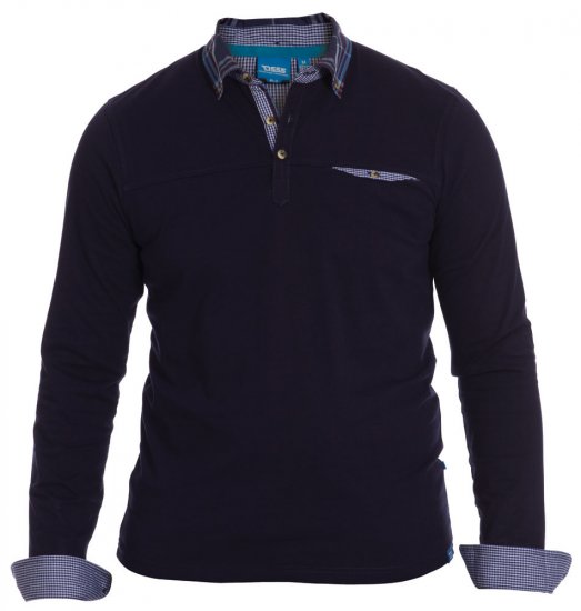 D555 Idaho L/S Polo - Polo majice - Moške Polo Majice za Močnejše Postave