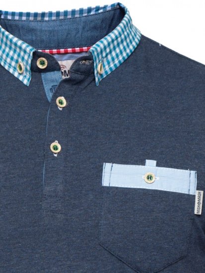 Mish Mash Stamford Navy - Polo majice - Moške Polo Majice za Močnejše Postave