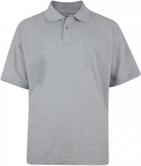 Kam Jeans Polo Grey - Polo majice - Moške Polo Majice za Močnejše Postave