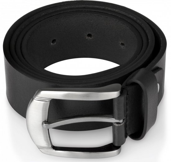 Woodland Jeans belt Genuine Leather Black, 4cm - Pasovi - Moški Pasovi Večje Velikosti