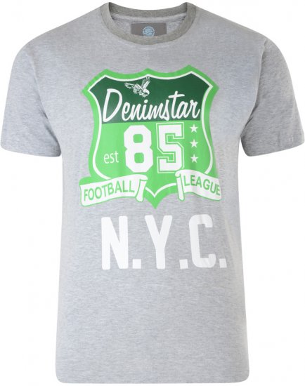 Kam Jeans Star 2-pack T-shirt Grey/Purple - Kratke Majice - Moške kratke majice za močnejše postave