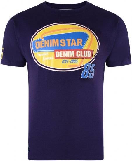 Kam Jeans Star 2-pack T-shirt Grey/Purple - Kratke Majice - Moške kratke majice za močnejše postave