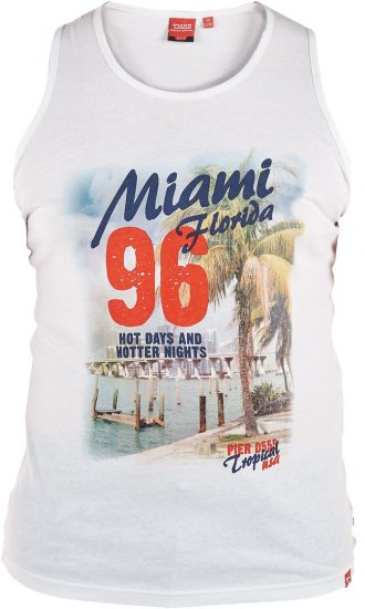 D555 Addison Vest White - Kratke Majice - Moške kratke majice za močnejše postave