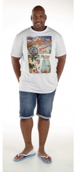 D555 Winthorp T-shirt White - Kratke Majice - Moške kratke majice za močnejše postave