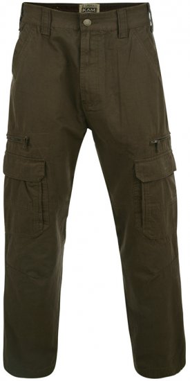 Kam Jeans Cargo pants Khaki TALL SIZES - MOŠKA OBLAČILA MT-6XLT - DALJŠI kroji