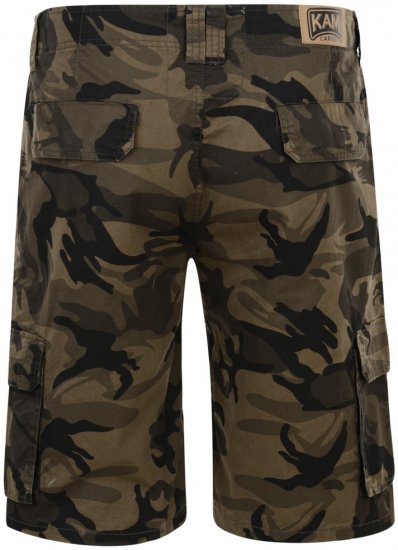Kam Jeans Cargo Twill Camo Shorts - Kratke hlače - Moške Kratke Hlače za Močnejše Postave