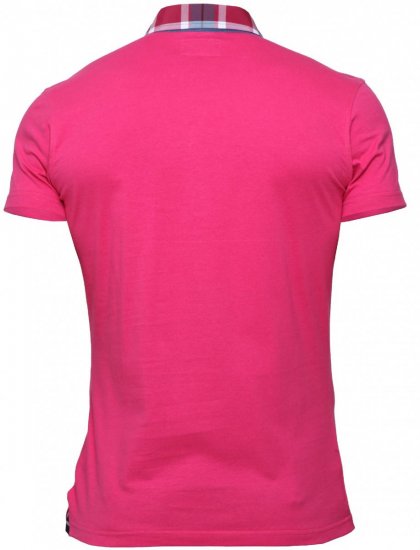 Mish Mash Polo Vinny Pink - Polo majice - Moške Polo Majice za Močnejše Postave