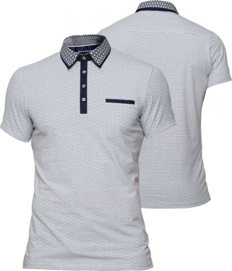 Mish Mash Bracknell White - Polo majice - Moške Polo Majice za Močnejše Postave
