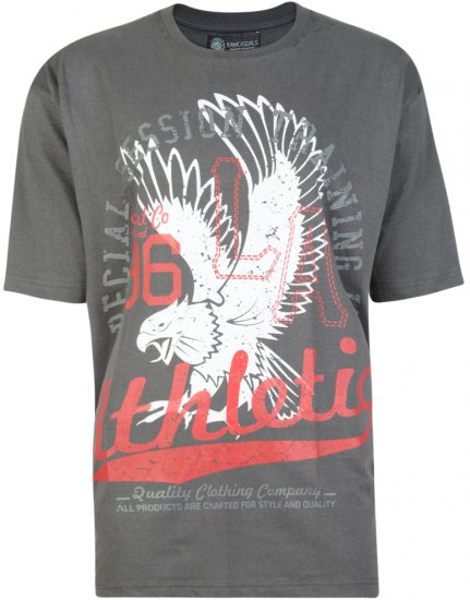 Kam Jeans Twin Pack League Tee - Kratke Majice - Moške kratke majice za močnejše postave