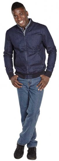 D555 DORIAN Denim Bomber Jacket - Jakne - Moške bunde za Močnejše Postave
