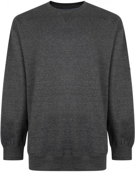 Kam Jeans Sweatshirt Charcoal - Puloverji & jopice - Moški Puloverji & Jopice za Močnejše Postave