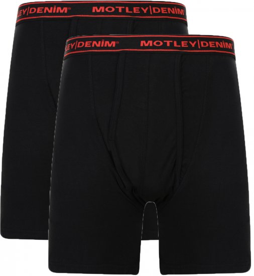 Motley Denim Boxer Shorts Black 2-pack - Spodnje perilo & kopalne hlače - Moško Spodnje Perilo za močnejše postave