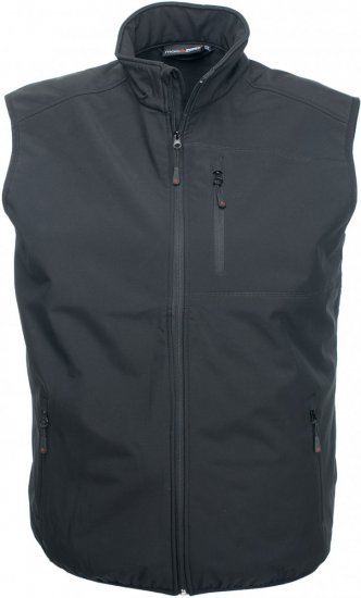 Marc & Mark Softshell-vest Black - Jakne - Moške bunde za Močnejše Postave