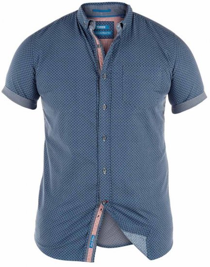 D555 Davion Blue/Navy Shirt - Srajce - Moške srajce za Močnejše Postave