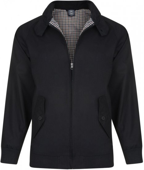 Kam Jeans Harrington-Jacket Black - Jakne - Moške bunde za Močnejše Postave